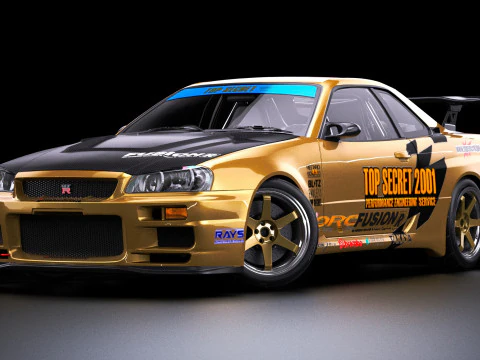 Top Secret Nissan Skyline R34 GT-R 3D Model