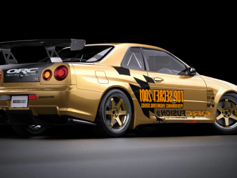 Top Secret Nissan Skyline R34 GT-R 3D Model