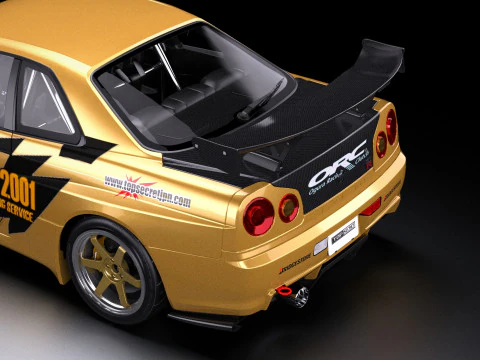 Top Secret Nissan Skyline R34 GT-R 3D Model