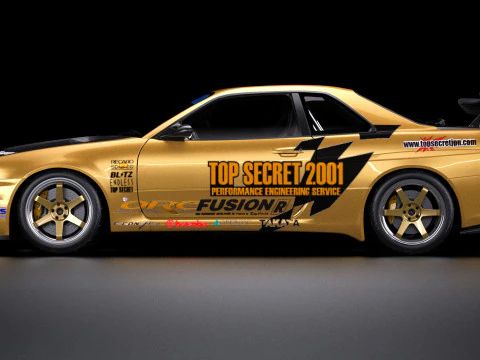 Top Secret Nissan Skyline R34 GT-R 3D Model