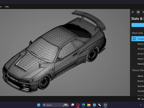 Top Secret Nissan Skyline R34 GT-R 3D Model