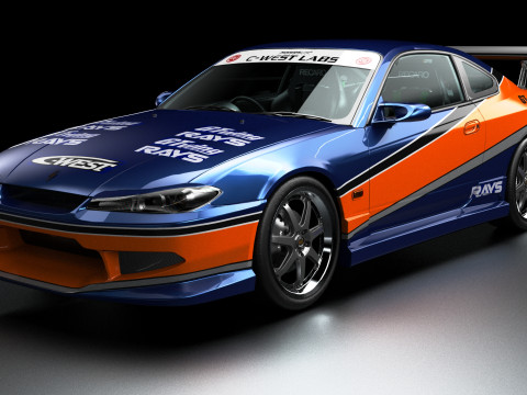 Deriva de Tokio Nissan Silvia S15 Modelo 3D