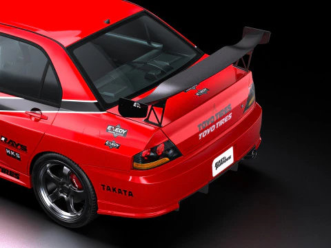 Tokyo Drift Mitsubishi Lancer Evo IX 2006 3D Model