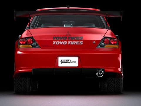 Tokyo Drift Mitsubishi Lancer Evo IX 2006 3D Model