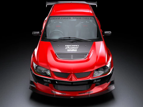 Tokyo Drift Mitsubishi Lancer Evo IX 2006 3D Model