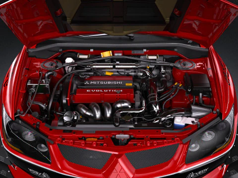 Tokyo Drift Mitsubishi Lancer Evo IX 2006 3D Model