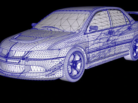 Tokyo Drift Mitsubishi Lancer Evo IX 2006 3D Model