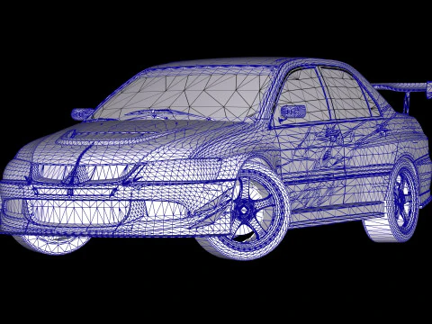 Tokyo Drift Mitsubishi Lancer Evo IX 2006 3D Model