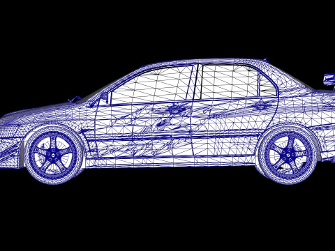 Tokyo Drift Mitsubishi Lancer Evo IX 2006 3D Model