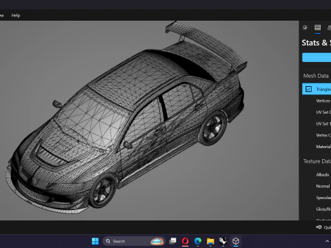 Tokyo Drift Mitsubishi Lancer Evo IX 2006 3D Model