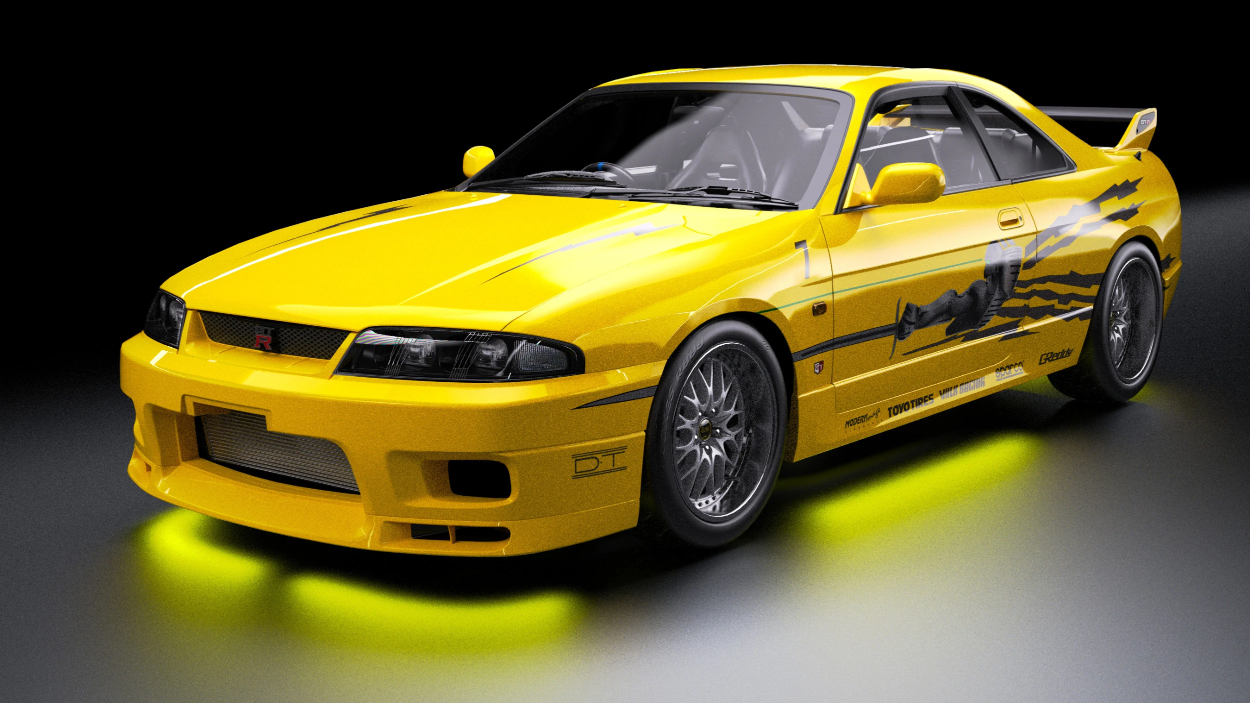 The Fast and the Furious Leon Nissan Skyline GTR R33 V-Spec 3D Model .c4d .max .obj .3ds .fbx .stl .blend 