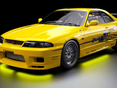 The Fast and the Furious Leon Nissan Skyline GTR R33 V-Spec 3D Model