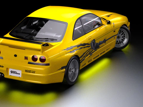 The Fast and the Furious Leon Nissan Skyline GTR R33 V-Spec 3D Model
