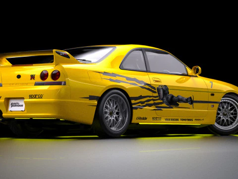The Fast and the Furious Leon Nissan Skyline GTR R33 V-Spec 3D Model