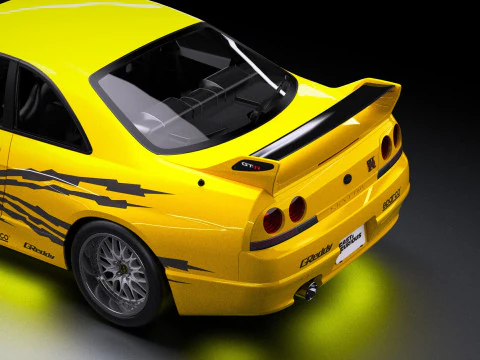 The Fast and the Furious Leon Nissan Skyline GTR R33 V-Spec 3D Model