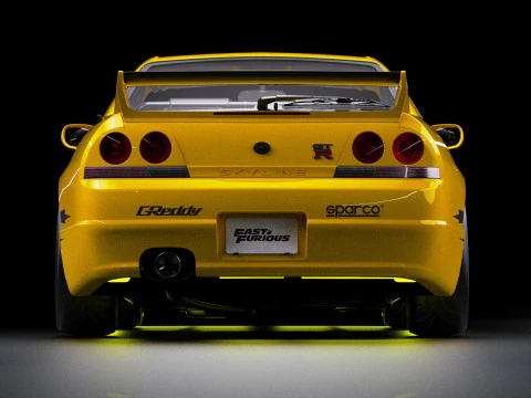 The Fast and the Furious Leon Nissan Skyline GTR R33 V-Spec 3D Model