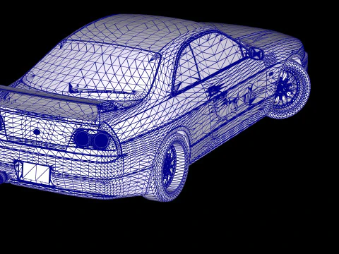 The Fast and the Furious Leon Nissan Skyline GTR R33 V-Spec 3D Model