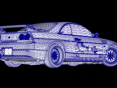 The Fast and the Furious Leon Nissan Skyline GTR R33 V-Spec 3D Model