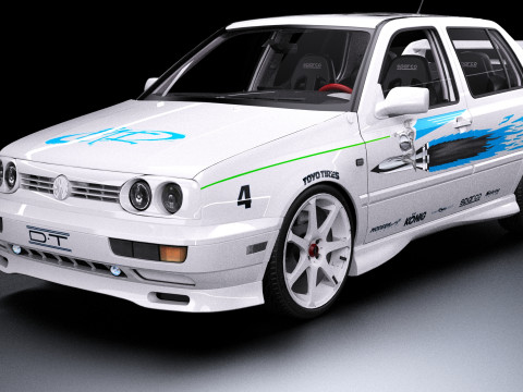 De snelle en furieuze Jesse VW Jetta 3D Model