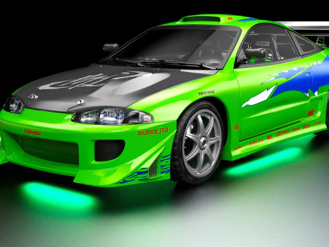 Форсаж Mitsubishi Eclipse 1995 3D Модель