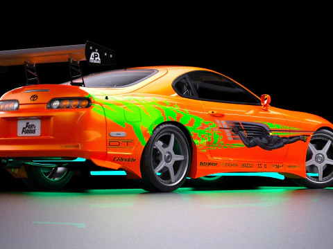 The Fast The Furious Toyota Supra 1994 MKIV 3D Model