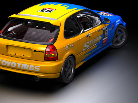 Cucchiaio Sport Honda Civic Type R EK9 Modello 3D