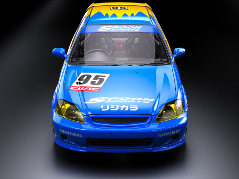 Cucchiaio Sport Honda Civic Type R EK9 Modello 3D