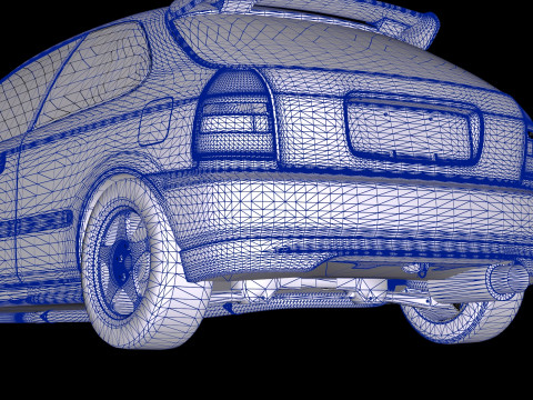 Cucchiaio Sport Honda Civic Type R EK9 Modello 3D