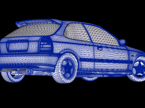 Cucchiaio Sport Honda Civic Type R EK9 Modello 3D