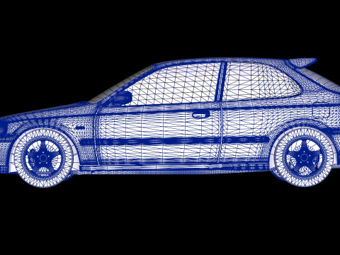 Cucchiaio Sport Honda Civic Type R EK9 Modello 3D
