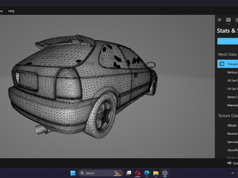 Cucchiaio Sport Honda Civic Type R EK9 Modello 3D