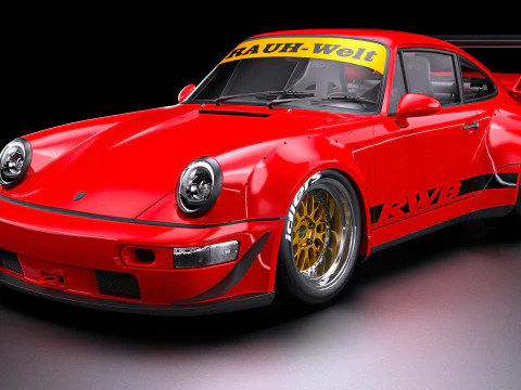Porsche 911 RWB 964 3D Model