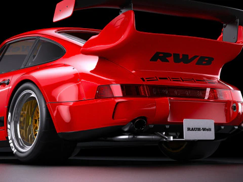 Porsche 911 RWB 964 3D Model
