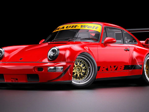 Porsche 911 RWB 964 3D Model