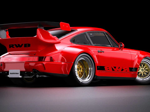Porsche 911 RWB 964 3D Model