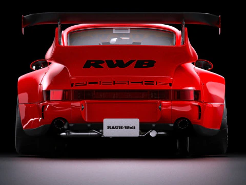 Porsche 911 RWB 964 3D Model