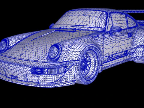 Porsche 911 RWB 964 3D Model