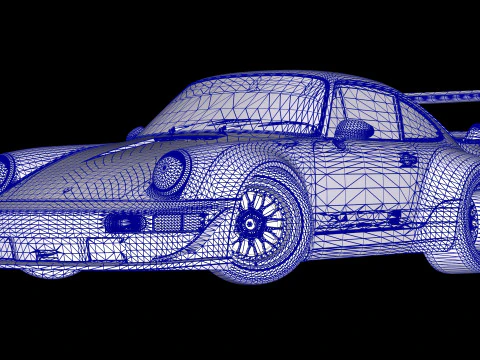 Porsche 911 RWB 964 3D Model