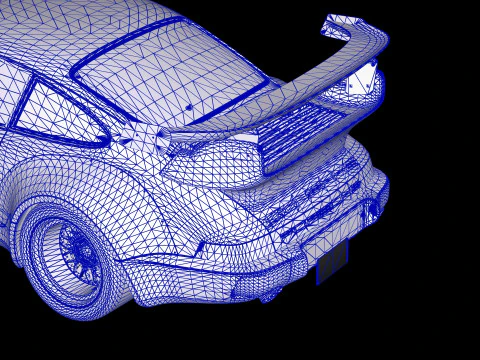 Porsche 911 RWB 964 3D Model