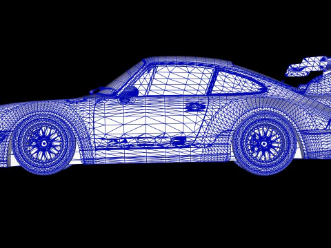 Porsche 911 RWB 964 3D Model