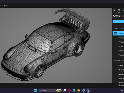 Porsche 911 RWB 964 3D Model