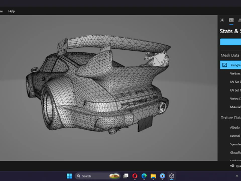 Porsche 911 RWB 964 3D Model