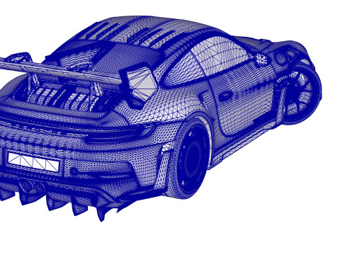 Porsche 911 GT3 RS 992 Manthey Kit 2025 3D Model