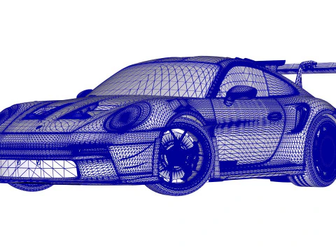 Porsche 911 GT3 RS 992 Manthey Kit 2025 3D Model