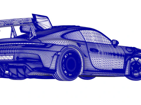 Porsche 911 GT3 RS 992 Manthey Kit 2025 3D Model