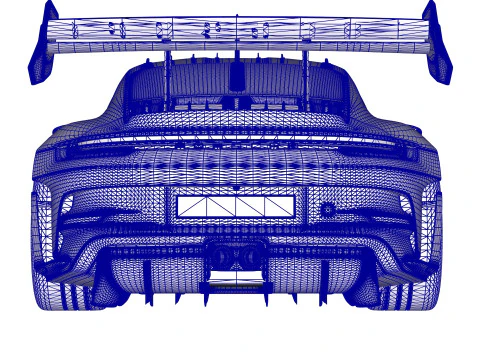 Porsche 911 GT3 RS 992 Manthey Kit 2025 3D Model