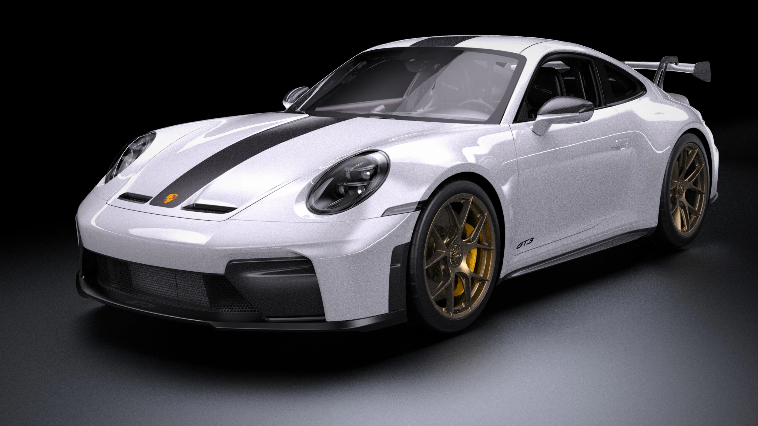 2025 Porsche 911 GT3 3D Model .c4d .max .obj .3ds .fbx .stl .blend 