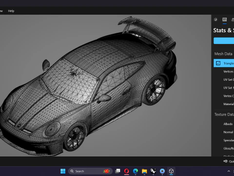 2025 Porsche 911 GT3 3D Model