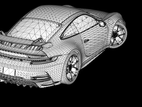Porsche 911 GT3 992 2023 3D Model