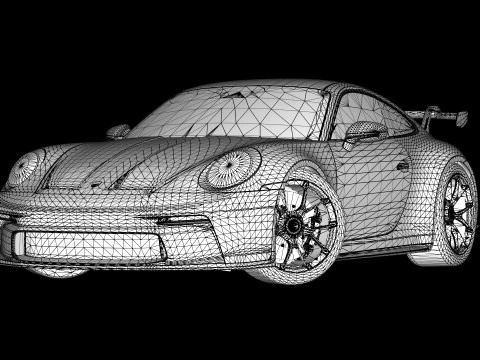 Porsche 911 GT3 992 2023 3D Model